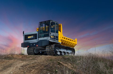 Terramac-RT14R sitting on a dirt hill.