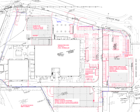 blue print for three new buildings for the expansion