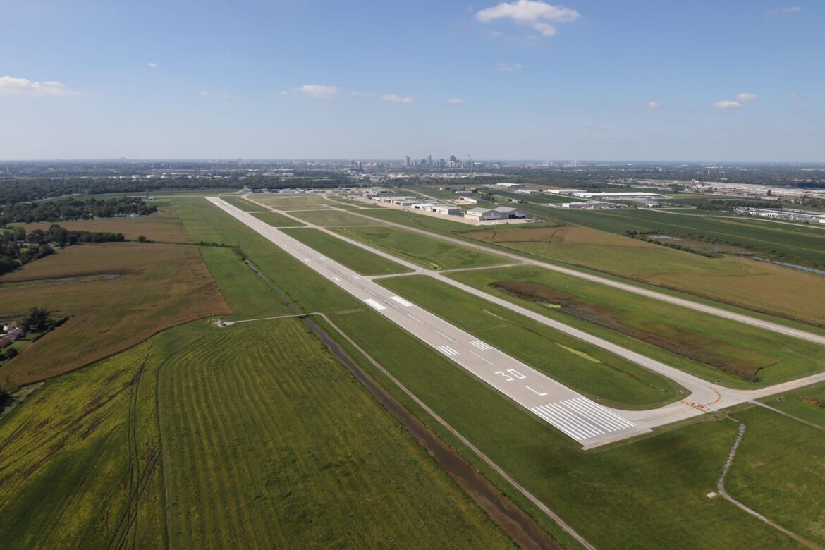 Aerial View of St. Louis Downtown Airport